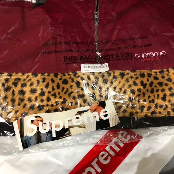 leopard panel half zip sweatshirt